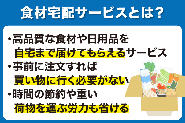 食材宅配サービスとは何かについて解説した画像