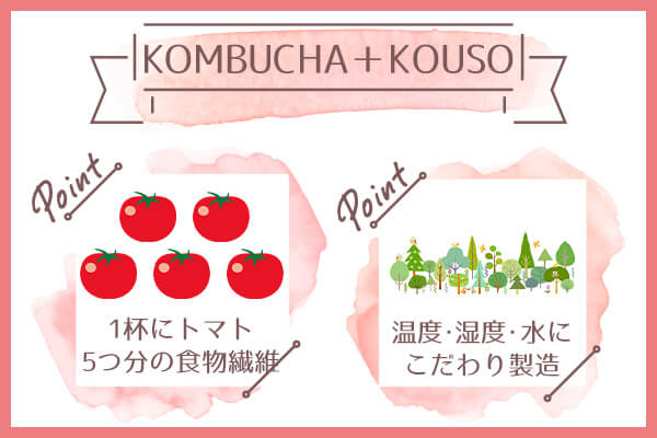 オープンアイ「KOMBUCHA＋KOUSO」のおすすめポイント