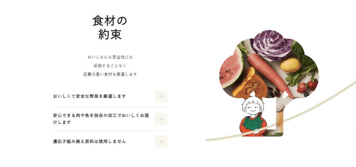 Green Spoon食材の約束引用画像