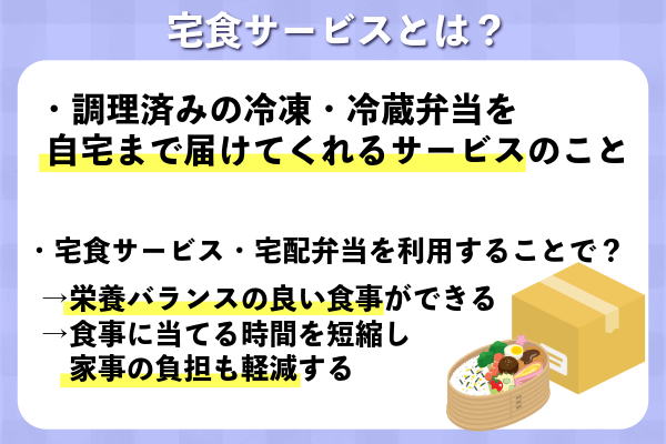 宅食サービスとはなにか・宅食サービス利用のメリットを示す画像