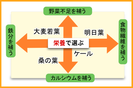 青汁の原材料・栄養素で選ぶ